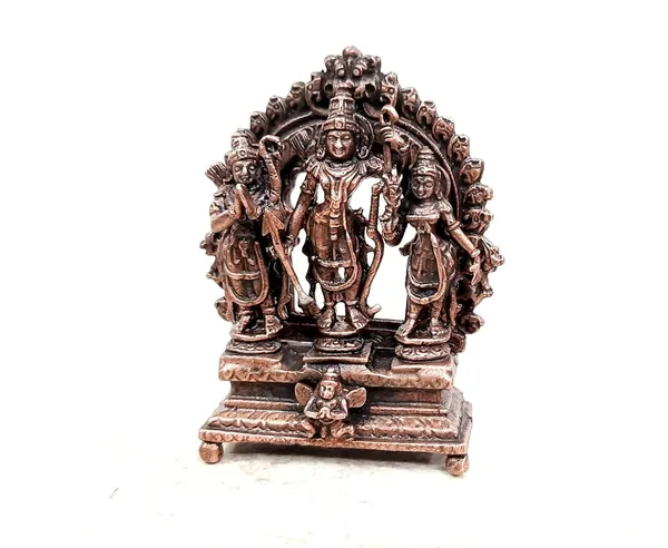 Brownish-Orange_Copper_Idols,_7_Cm,_Handmade_Ramdarbar_150_G,_Patina_Antique_Finish,_Pack_Of_1_Piece
