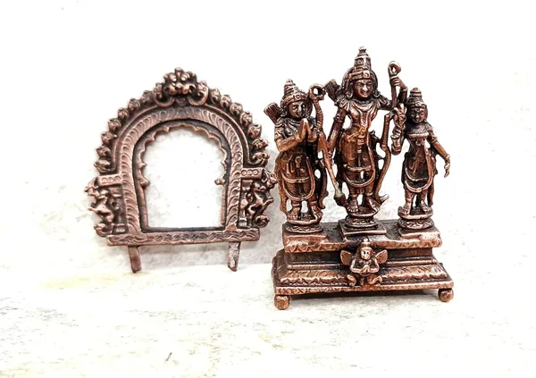 Brownish-Orange_Copper_Idols,_7_Cm,_Handmade_Ramdarbar_150_G,_Patina_Antique_Finish,_Pack_Of_1_Piece
