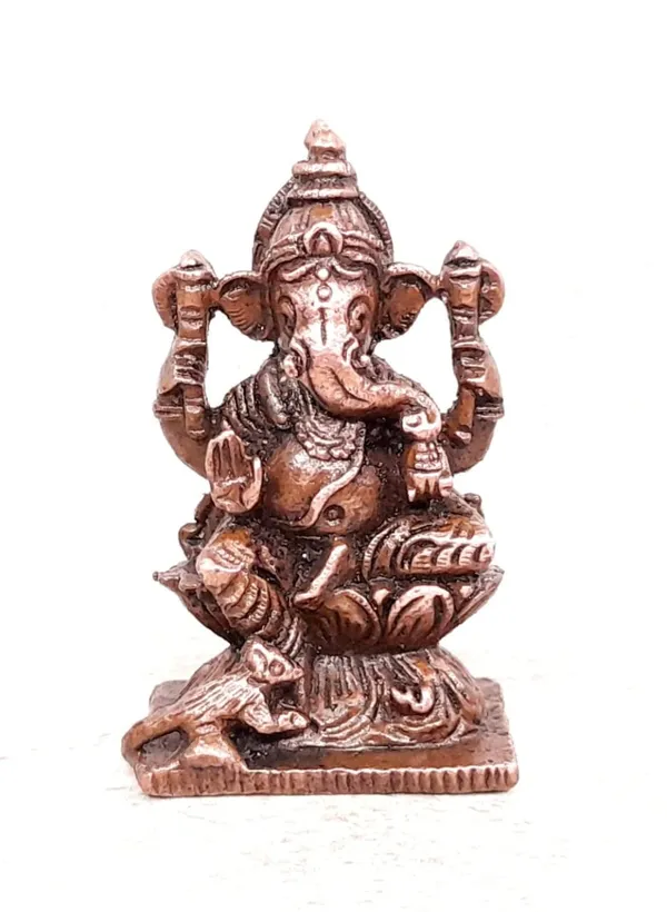 Brownish-Orange_Copper_Idols,_2_Inches,_Handmade_Ganesh,_85G,_Patina_Antique_Finish,_Pack_Of_1_Piece