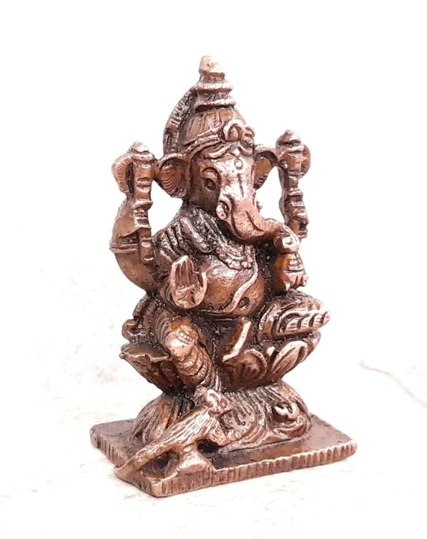 Brownish-Orange_Copper_Idols,_2_Inches,_Handmade_Ganesh,_85G,_Patina_Antique_Finish,_Pack_Of_1_Piece