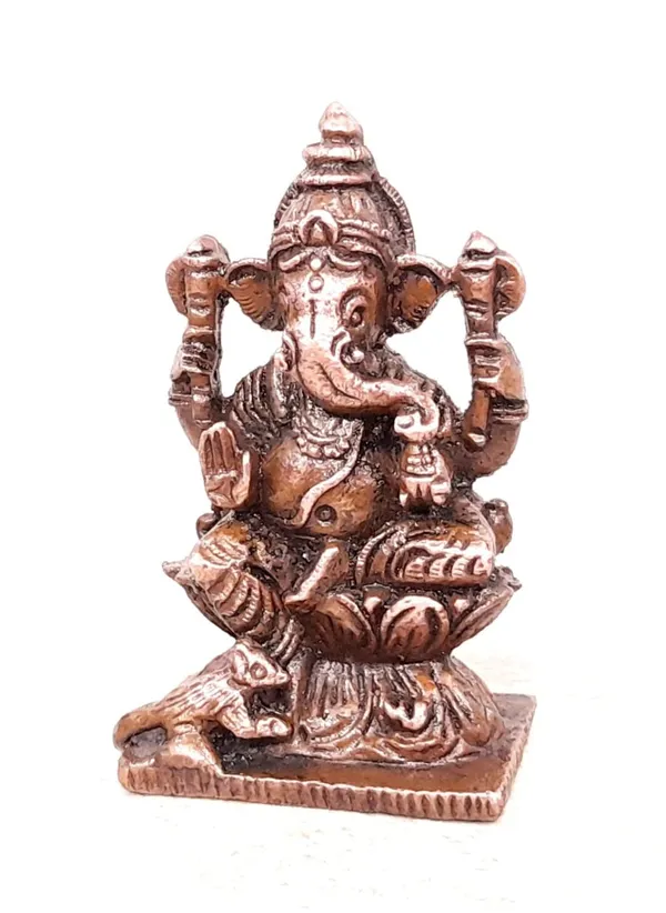 Brownish-Orange_Copper_Idols,_2_Inches,_Handmade_Ganesh,_85G,_Patina_Antique_Finish,_Pack_Of_1_Piece