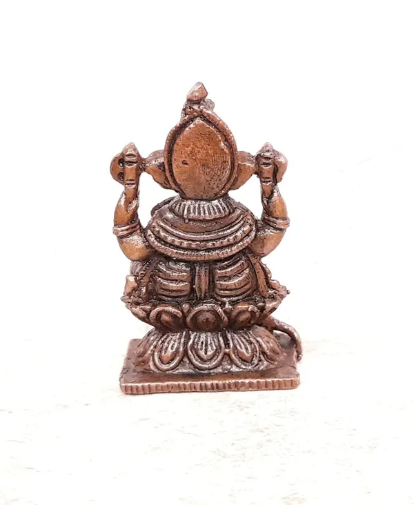 Brownish-Orange_Copper_Idols,_2_Inches,_Handmade_Ganesh,_85G,_Patina_Antique_Finish,_Pack_Of_1_Piece