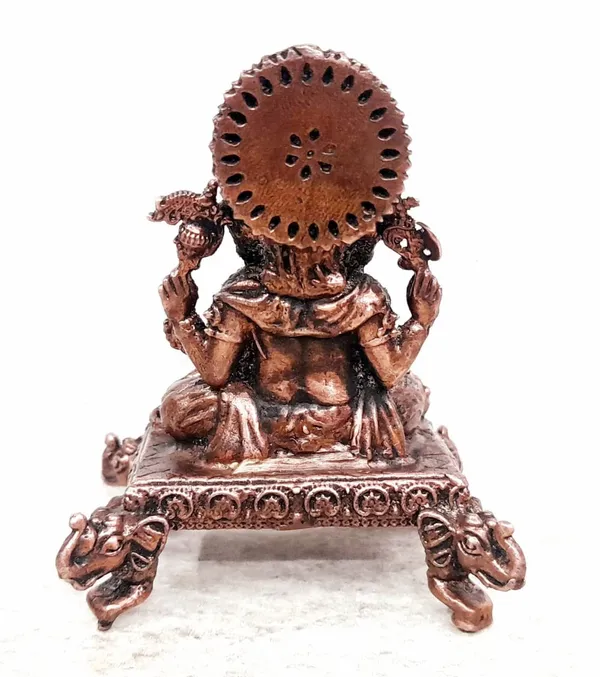 Brownish-Orange_Copper_Idolsby,_2.7_Inches,_Handmade_Ganesh_With_Peedam,_150Grams,_Patina_Antique_Finish,_Pack_Of_1_Piece