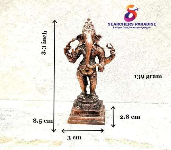 Brown_Copper_Idols_India,_3.3_Inches,_Handmade_Standing_Ganesh_Idol_139Gram,_Patina_Antique_Finish,_Pack_Of_1_Piece