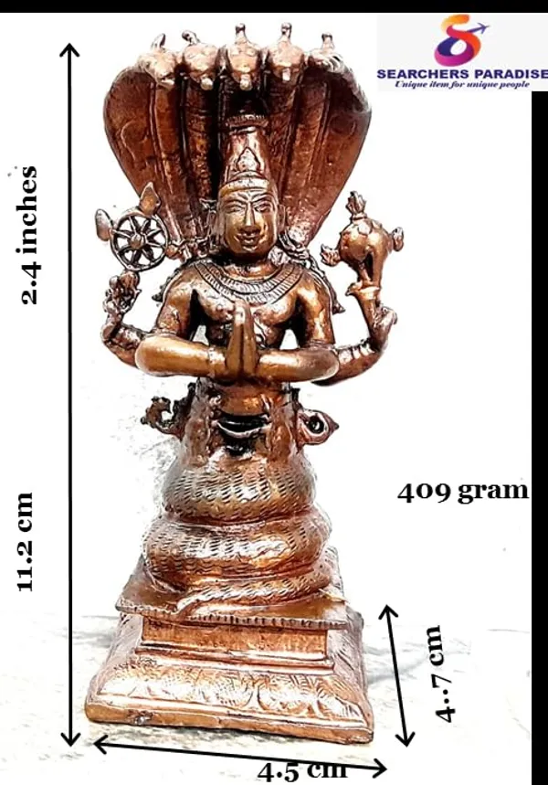 Brown_Copper_Idols_Of_God_Maha_Vishnu_Standing_In_Adisesha,_4.4_Inches,_410G,_Handmade,_Pack_Of_1Piece