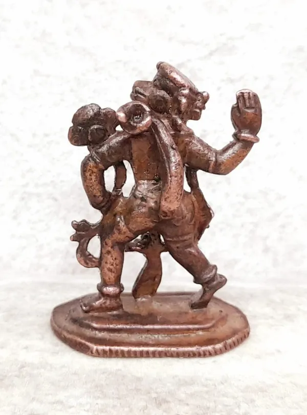 Brownish-Orange_Copper_Idols,_1.5_Inches,_Handmade_Jai_Veera_Hanuman,_28Grams,_Patina_Antique_Finish,_Pack_Of_1_Piece