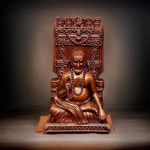 Brownish-Orange_Handmade_Sri_Raghavendra_Swamy,_2.7._Inches,_120G,_Pack_Of_1_Piece