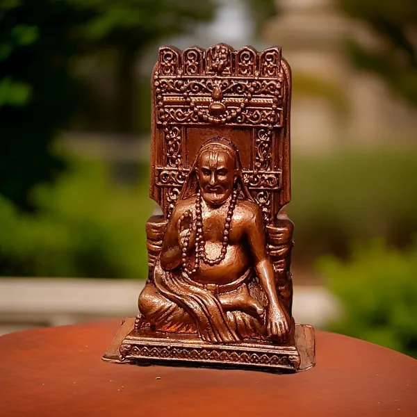 Brownish-Orange_Handmade_Sri_Raghavendra_Swamy,_2.7._Inches,_120G,_Pack_Of_1_Piece