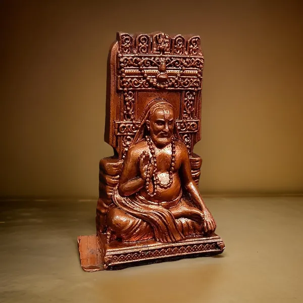 Brownish-Orange_Handmade_Sri_Raghavendra_Swamy,_2.7._Inches,_120G,_Pack_Of_1_Piece