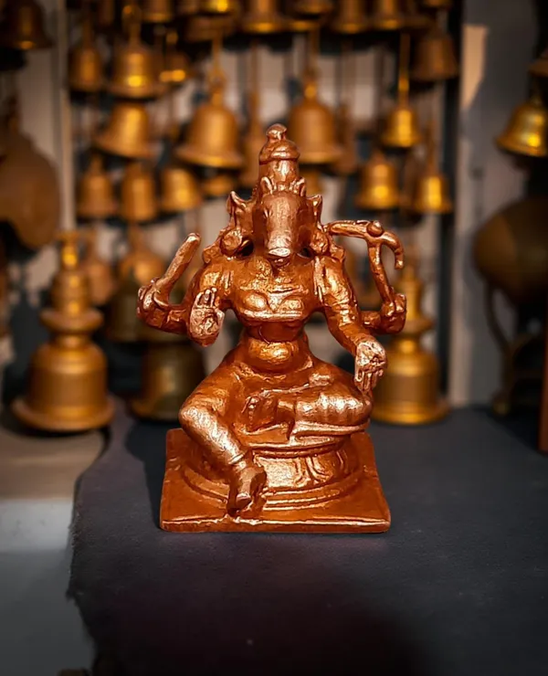 Copper_Handmade_Goddess_Varahi,_1.5_Inches,_50_Gram,_Pack_Of_1_Piece