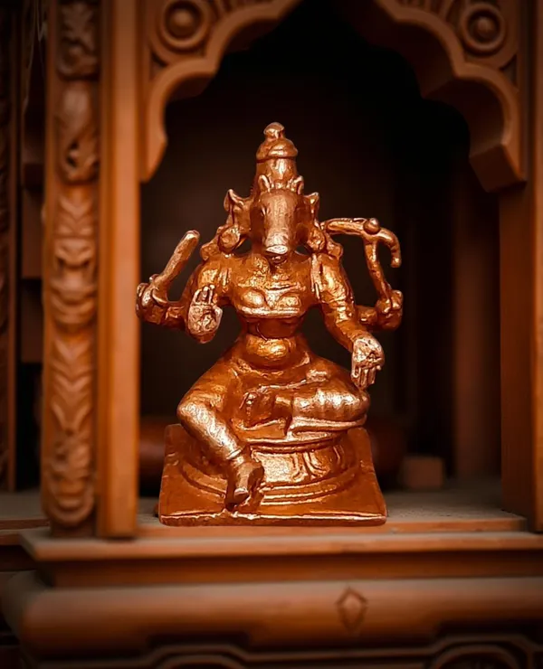 Copper_Handmade_Goddess_Varahi,_1.5_Inches,_50_Gram,_Pack_Of_1_Piece