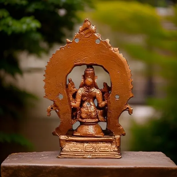 Brownish-Orange_Copper_Idols_Of_God_Lakshmi_Narasimhar_With_Prabhavalli,_3.3_Inches,_146G,_Patina_Antique_Finish,_Pack_Of_2_Piece