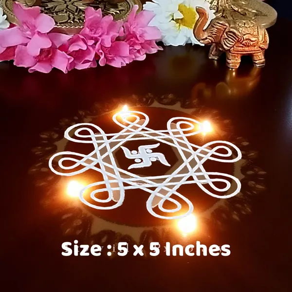 Searchers_Paradise_Swastik_Rangoli_Stencil_Wooden_5x5_Inches_Pack_of_1_Piece