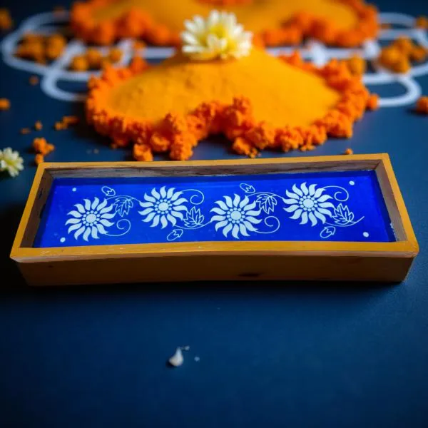 Searchers_Paradise_Sun_Flower_Border_Rangoli_Stencil_Wooden_17x5_Inches_Pack_of_1_Piece