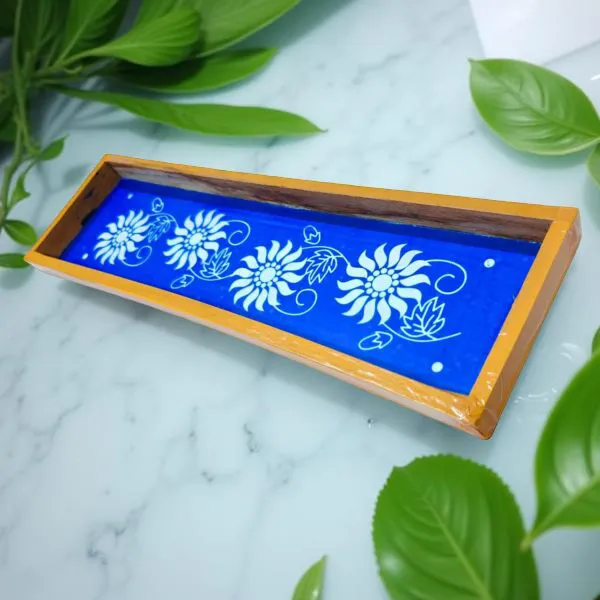 Searchers_Paradise_Sun_Flower_Border_Rangoli_Stencil_Wooden_17x5_Inches_Pack_of_1_Piece