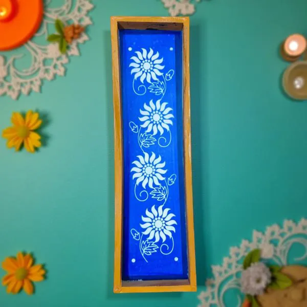 Searchers_Paradise_Sun_Flower_Border_Rangoli_Stencil_Wooden_17x5_Inches_Pack_of_1_Piece
