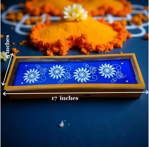 Searchers_Paradise_Sun_Flower_Border_Rangoli_Stencil_Wooden_17x5_Inches_Pack_of_1_Piece