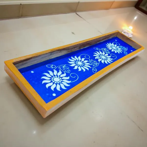 Searchers_Paradise_Sun_Flower_Border_Rangoli_Stencil_Wooden_17x5_Inches_Pack_of_1_Piece