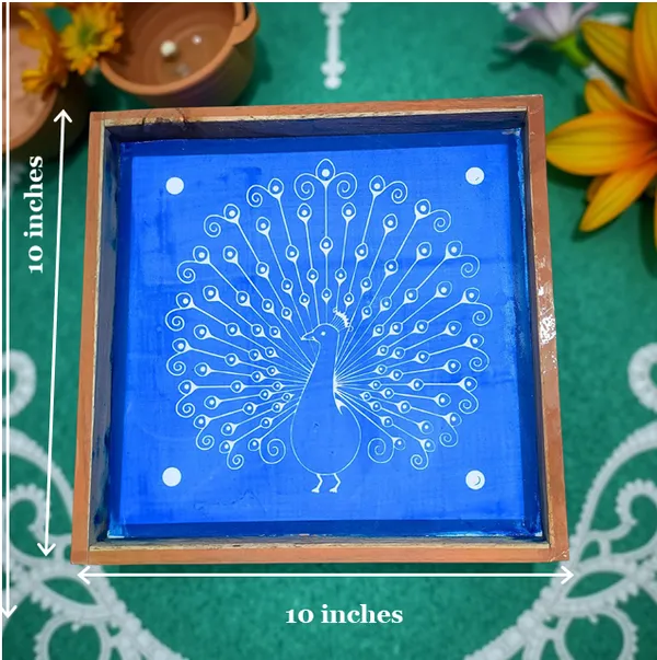 Searchers_Paradise_Peacock_Rangoli_Rangoli_Stencil_Wooden_10x10_Inches_Pack_of_1_Piece