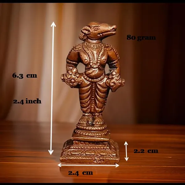 Brown_Copper_Idols_Bhoo_Varahar,_2.4_Inches,_Handmade_80G,_Pack_Of_1_Piece