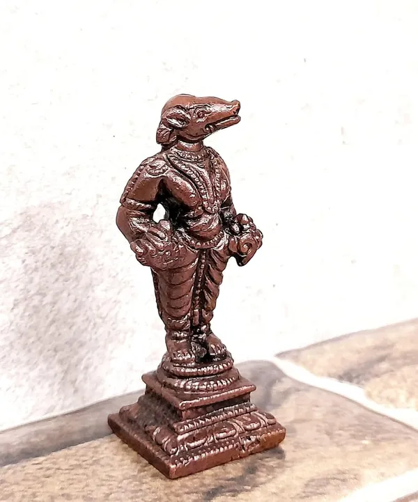 Brown_Copper_Idols_Bhoo_Varahar,_2.4_Inches,_Handmade_80G,_Pack_Of_1_Piece