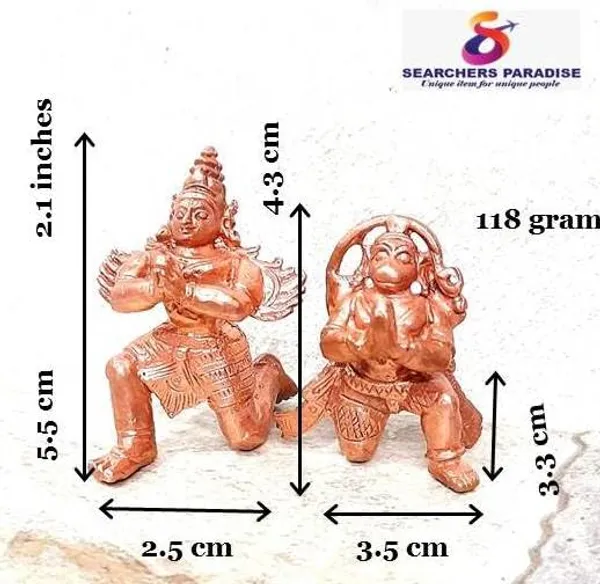 Brownish-Orange_Copper_Idols,_1.7_Inches,_Handmade_Hanuman_And_Garuda,_100Grams,_Patina_Antique_Finish,_Pack_Of_1_Piece