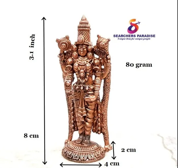 Brownish-Orange_Copper_Idols_India,_3.1_Inches,_Handmade_Lord_Balaji,_80G,_Patina_Antique_Finish,_Pack_Of_1_Piece