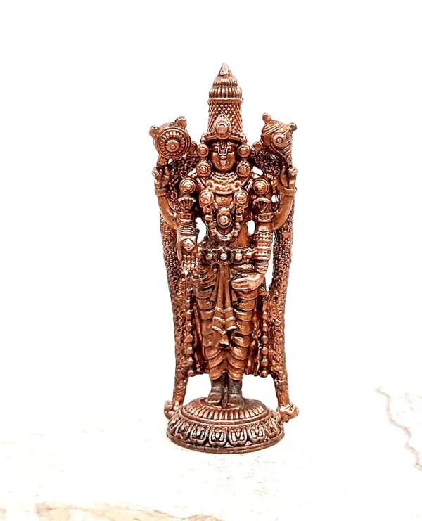 Brownish-Orange_Copper_Idols_India,_3.1_Inches,_Handmade_Lord_Balaji,_80G,_Patina_Antique_Finish,_Pack_Of_1_Piece