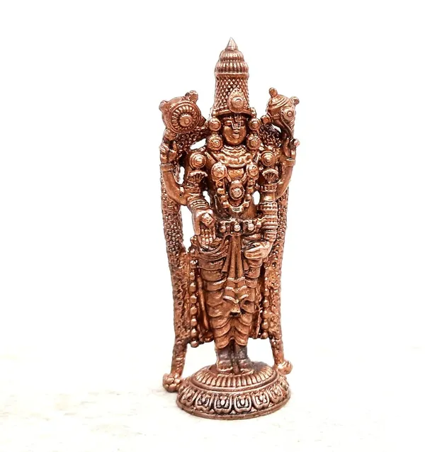 Brownish-Orange_Copper_Idols_India,_3.1_Inches,_Handmade_Lord_Balaji,_80G,_Patina_Antique_Finish,_Pack_Of_1_Piece
