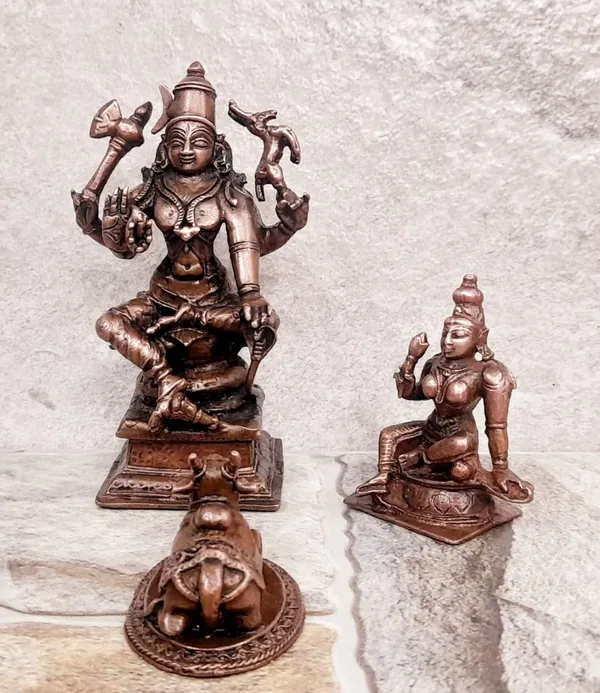 Brownish-Orange_Copper_Idols_Of_God_Lord_Shiva,_Bhoogasakthi_With_Nandi,_5.5_Inch,_560G,_Patina_Antique_Finish,_Pack_Of_1_Piece