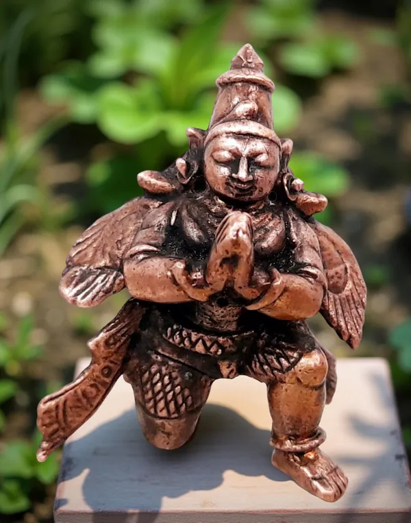 Brownish-Orange_Copper_Idols_India,_1.7_Inches,_Handmade_Garudar,_55G,_Patina_Antique_Finish,_Pack_Of_1_Piece