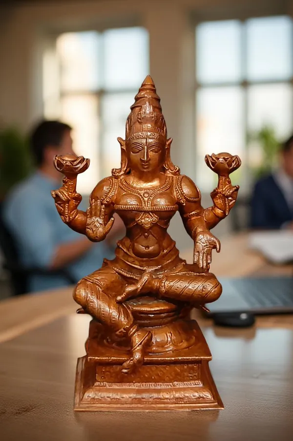 Brown_Copper_Idols_Of_Lakshmi,_4_Inches,_500G,_Handmade,_Pack_Of_1_Piece