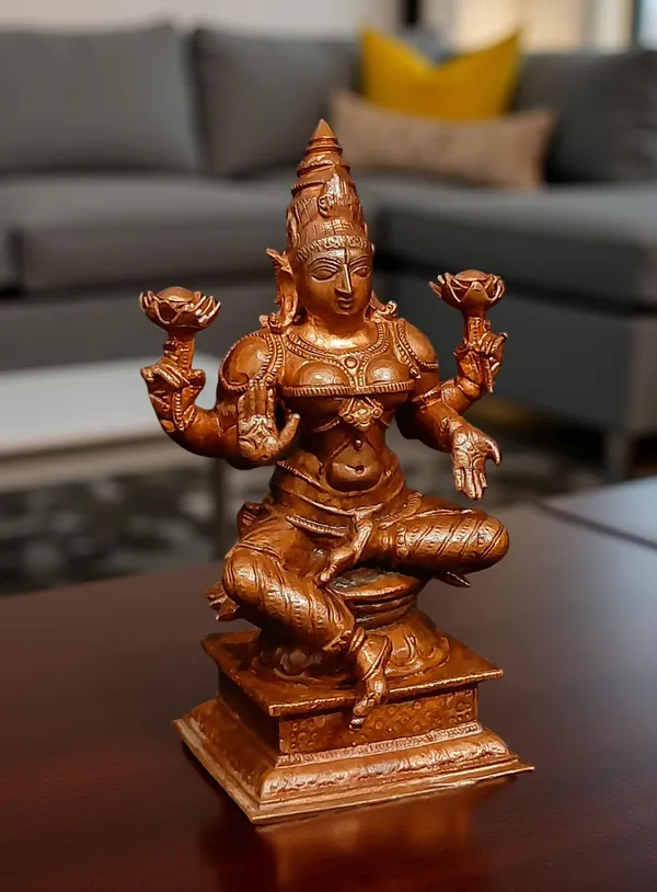Brown_Copper_Idols_Of_Lakshmi,_4_Inches,_500G,_Handmade,_Pack_Of_1_Piece