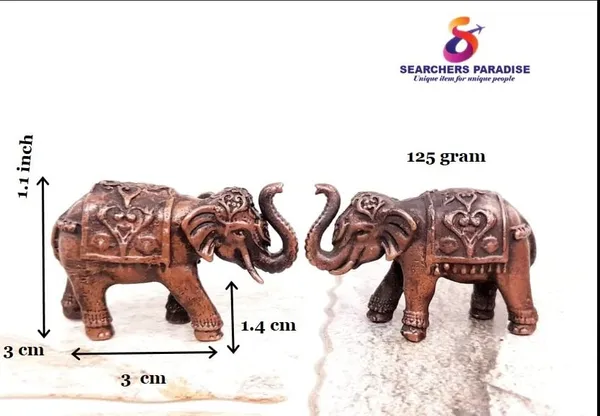 Brownish-Orange_Copper_Idols_India,_1.1_Inches,_Handmade_Paired_Elephant_Idol_125_Gram,_Patina_Antique_Finish,_Pack_Of_2_Piece