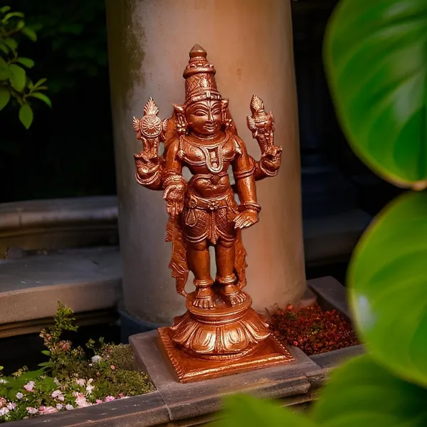 Brownish-Orange_Copper_Idols_India,_4.2_Inches,_Handmade_Lord_Venkateswara,_385G,_Patina_Antique_Finish,_Pack_Of_1_Piece