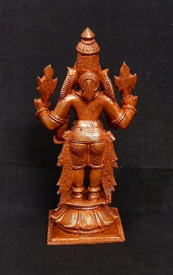 Brownish-Orange_Copper_Idols_India,_4.2_Inches,_Handmade_Lord_Venkateswara,_385G,_Patina_Antique_Finish,_Pack_Of_1_Piece