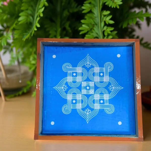 Searchers_Paradise_Padi_Kolam_Model_5_Rangoli_Stencil_Wooden_10x10_Inches_Pack_of_1_Piece