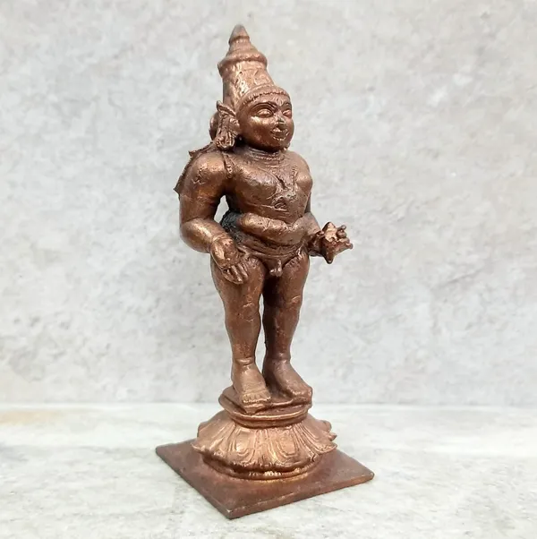 Brownish-Orange_Copper_Idols_Indiaby,_3.4_Inches,_Handmade_Shri_Vitthal_Panduranga_140_Gram,_Patina_Antique_Finish,_Pack_Of_1_Piece