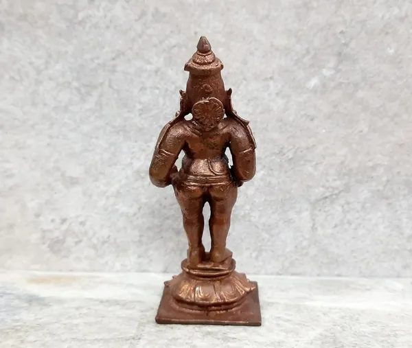 Brownish-Orange_Copper_Idols_Indiaby,_3.4_Inches,_Handmade_Shri_Vitthal_Panduranga_140_Gram,_Patina_Antique_Finish,_Pack_Of_1_Piece