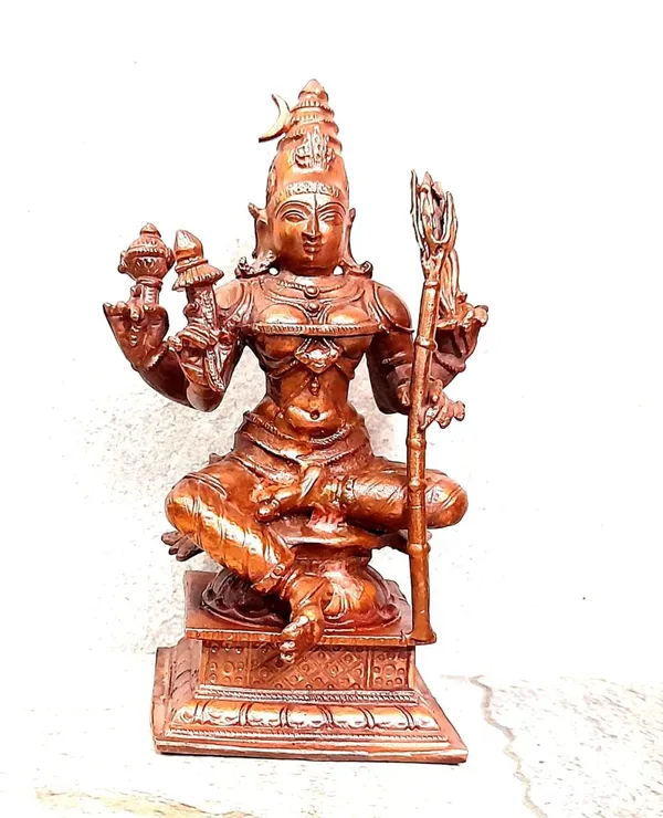 Brown_Copper_God_Idols_Raja_Rajeshwari_I,_4.3_Inches,_480G,_Patina_Antique_Finish,_Pack_Of_1_Piece
