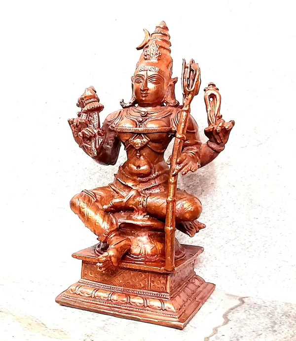 Brown_Copper_God_Idols_Raja_Rajeshwari_I,_4.3_Inches,_480G,_Patina_Antique_Finish,_Pack_Of_1_Piece