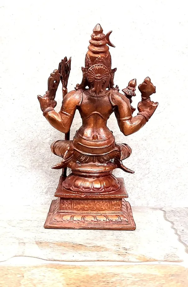 Brown_Copper_God_Idols_Raja_Rajeshwari_I,_4.3_Inches,_480G,_Patina_Antique_Finish,_Pack_Of_1_Piece