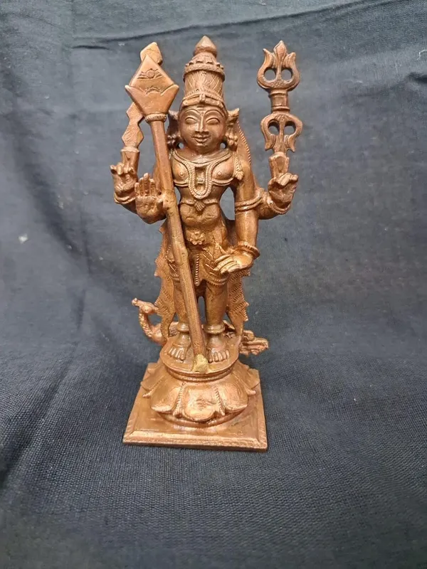 Brown_Copper_Idols_Of_God_Murugar_4.5_Inches,_386G,_Patina_Antique_Finish,_Pack_Of_1_Piece