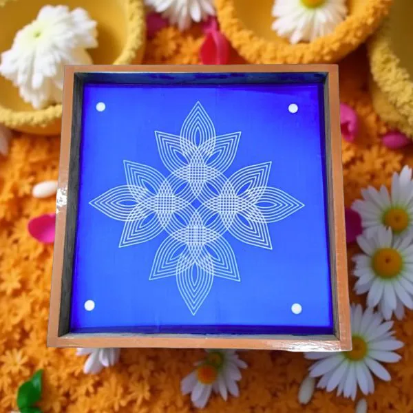 Searchers_Paradise_Padi_Kolam_Model_7_Rangoli_Stencil_Wooden_10x10_Inches_Pack_of_1_Piece