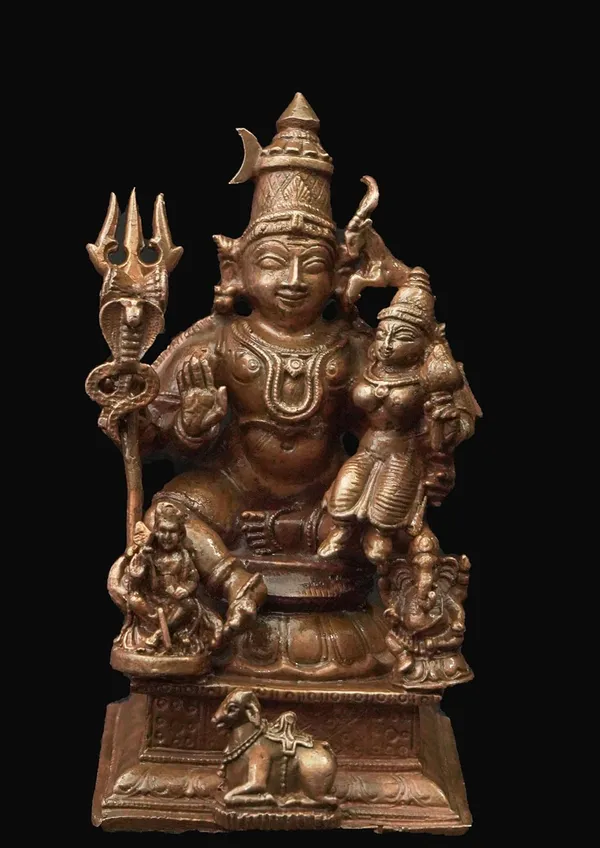 Brownish-Orange_Copper_Idols_Of_God_Lord_Shiva,_Bhoogasakthi_With_Nandi_Idol,_5.5_Inch,_560G,_Patina_Antique_Finish,_Pack_Of_1_Piece