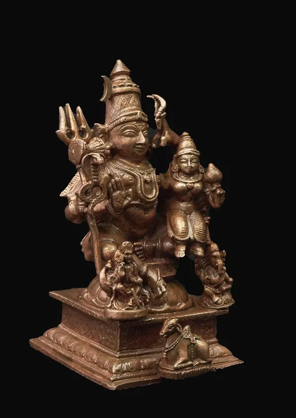 Brownish-Orange_Copper_Idols_Of_God_Lord_Shiva,_Bhoogasakthi_With_Nandi_Idol,_5.5_Inch,_560G,_Patina_Antique_Finish,_Pack_Of_1_Piece