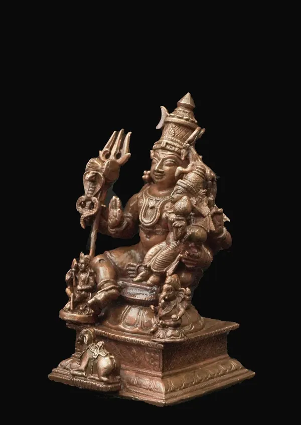 Brownish-Orange_Copper_Idols_Of_God_Lord_Shiva,_Bhoogasakthi_With_Nandi_Idol,_5.5_Inch,_560G,_Patina_Antique_Finish,_Pack_Of_1_Piece