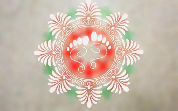 Searchers_Paradise_Lakshmi_Padam_with_Flower_Rangoli_Stencil_Wooden_10x10_Inches_Pack_of_1_Piece