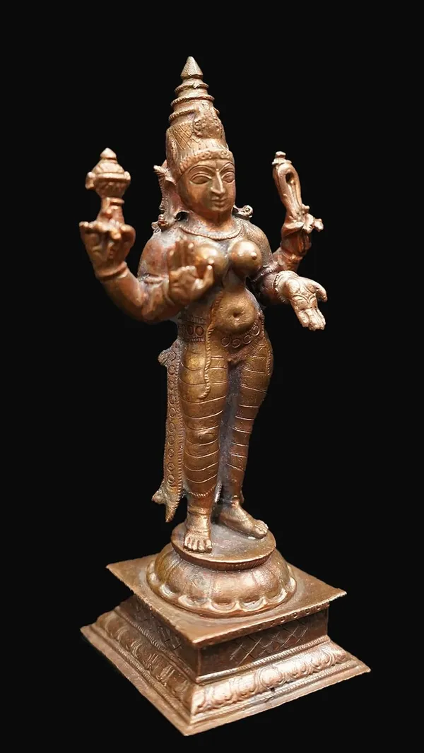 Brown_Copper_Idols_Of_Bhuvaneshwari,_5.2_Inches,_Handmade_416G,_Pack_Of_1_Piece