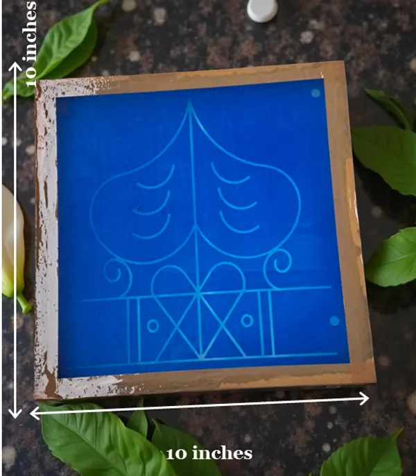 Ashwatha_Mandala_Rangoli_Design_Stencil_Wooden_Frame_pack_of_1_piece